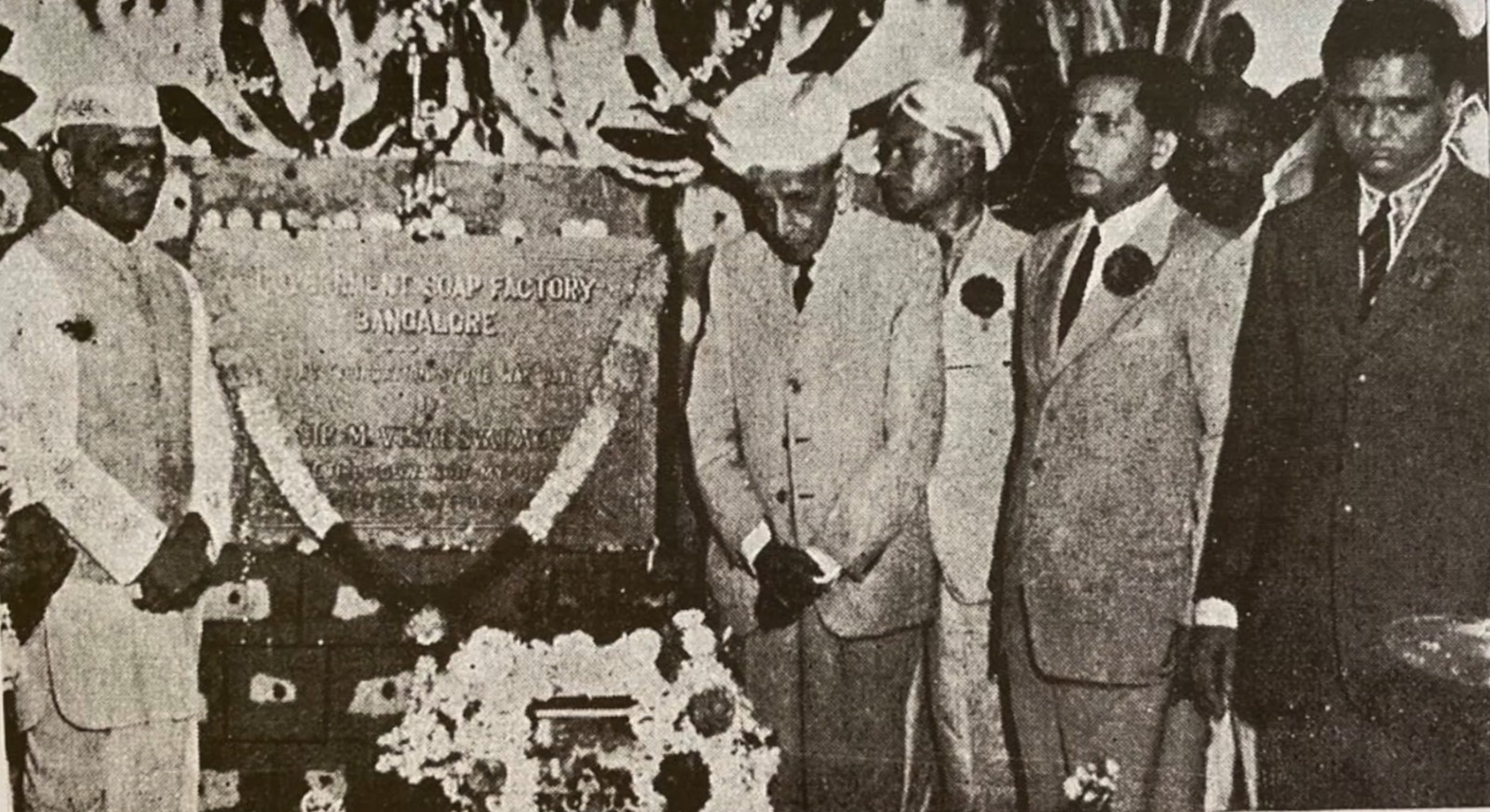 Foundation ceremony of the Government Soap Factory, Bangalore, 1916
